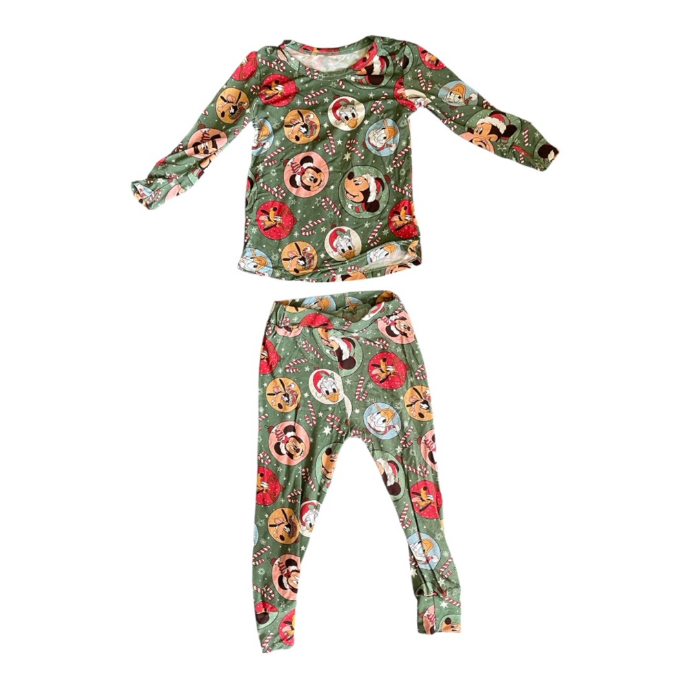 #344, Disney Kids Pajama Set - Green with Mickey Mouse, size 2T